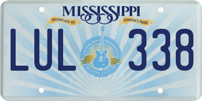 MS license plate LUL338