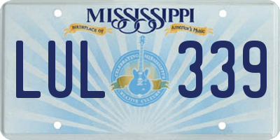 MS license plate LUL339