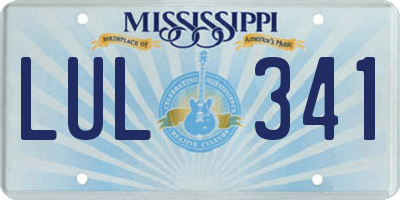 MS license plate LUL341