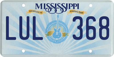 MS license plate LUL368
