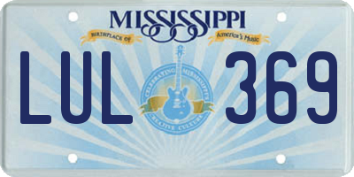MS license plate LUL369
