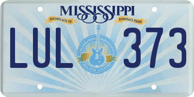 MS license plate LUL373