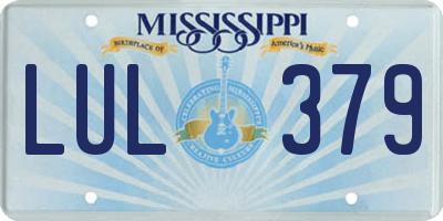 MS license plate LUL379