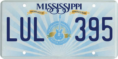 MS license plate LUL395
