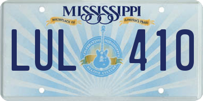 MS license plate LUL410