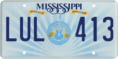 MS license plate LUL413