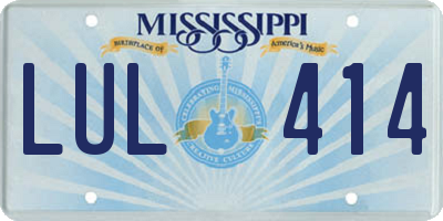 MS license plate LUL414