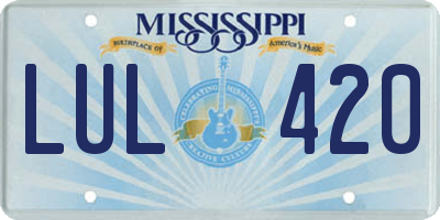 MS license plate LUL420