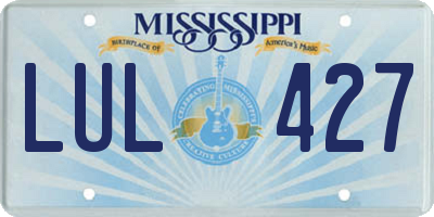 MS license plate LUL427