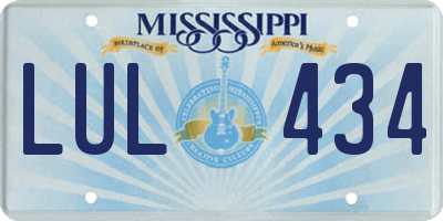 MS license plate LUL434