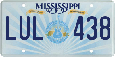 MS license plate LUL438