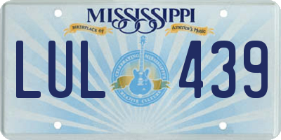 MS license plate LUL439