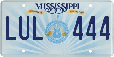 MS license plate LUL444