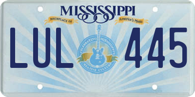 MS license plate LUL445