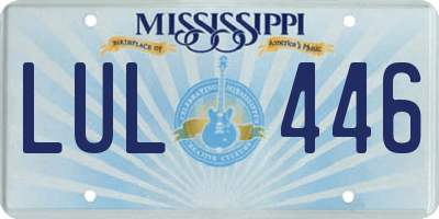 MS license plate LUL446
