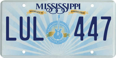 MS license plate LUL447