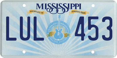 MS license plate LUL453