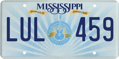 MS license plate LUL459