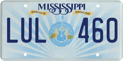MS license plate LUL460