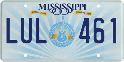 MS license plate LUL461