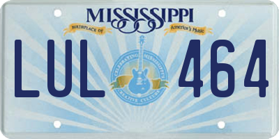 MS license plate LUL464