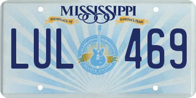 MS license plate LUL469