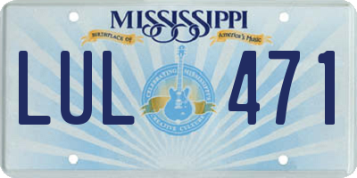 MS license plate LUL471