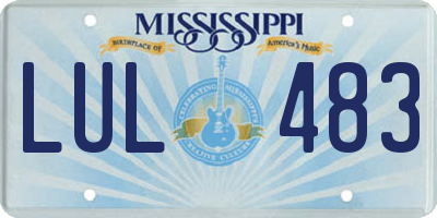 MS license plate LUL483