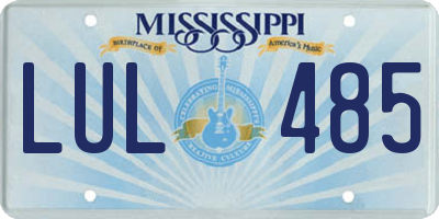 MS license plate LUL485