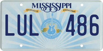 MS license plate LUL486