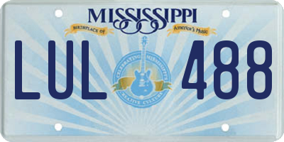 MS license plate LUL488