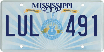 MS license plate LUL491