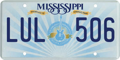 MS license plate LUL506