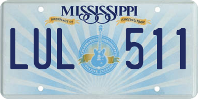 MS license plate LUL511