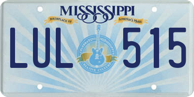 MS license plate LUL515