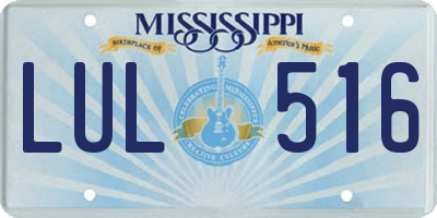 MS license plate LUL516