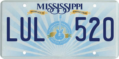 MS license plate LUL520