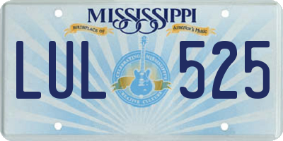 MS license plate LUL525