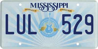 MS license plate LUL529