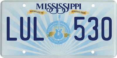 MS license plate LUL530
