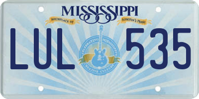 MS license plate LUL535