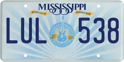 MS license plate LUL538