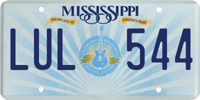 MS license plate LUL544