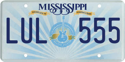 MS license plate LUL555