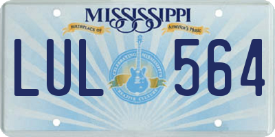 MS license plate LUL564