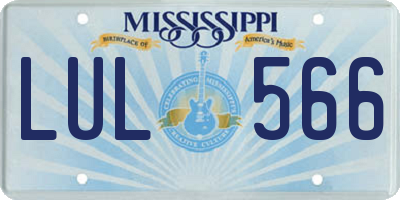 MS license plate LUL566