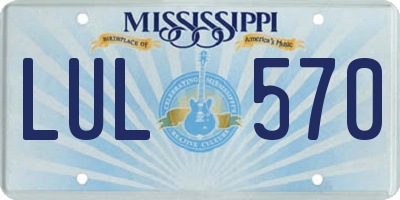 MS license plate LUL570