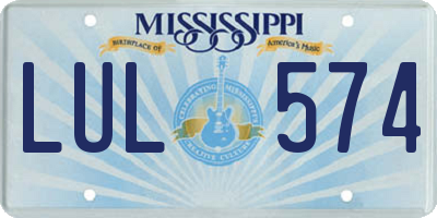MS license plate LUL574