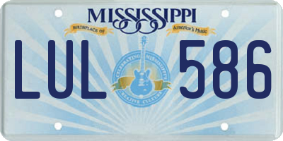 MS license plate LUL586
