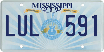 MS license plate LUL591